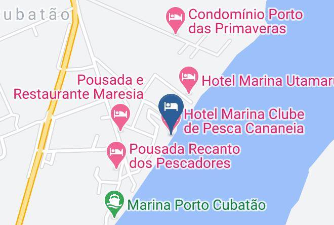 Cananeia - Hotel Marina Clube De Pesca Cananeia Maps