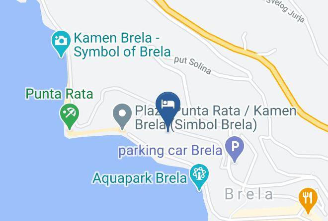 Donja Brela - Hotel Marina Maps