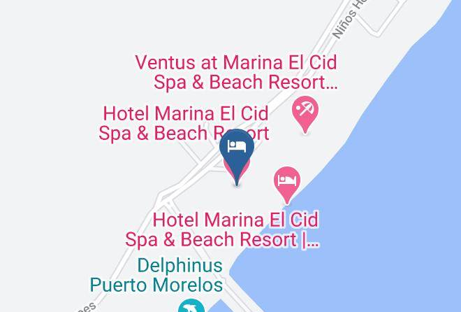 Puerto Morelos - Hotel Marina El Cid Spa & Beach Resort Maps