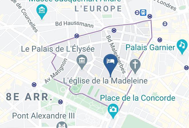 Paris - Hotel Marquis Faubourg Saint Honore Maps