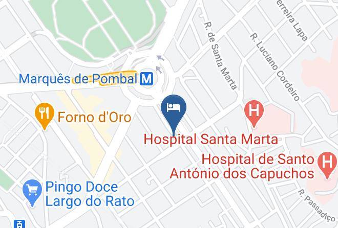 Lisbon - Hotel Marques De Pombal Maps