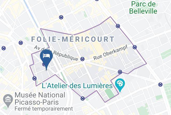 Paris - Hotel Mary's Republique Maps