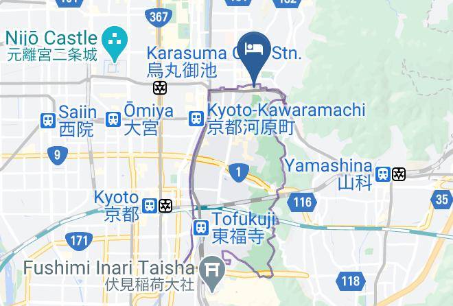 Kyoto City Higashiyama Ward - Hotel Mastay Jingumichi Maps