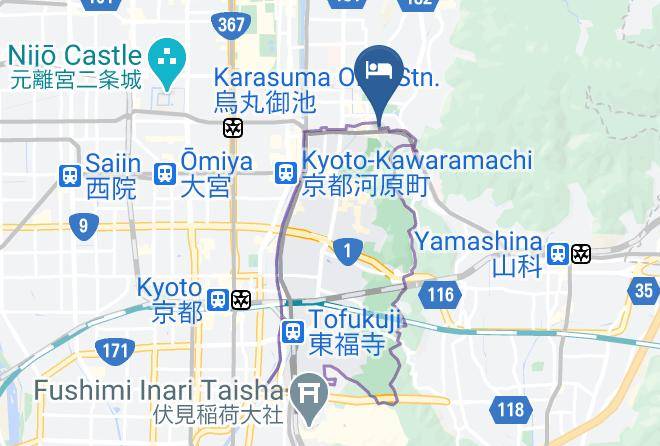 Kyoto City Higashiyama Ward - Hotel Material Maps