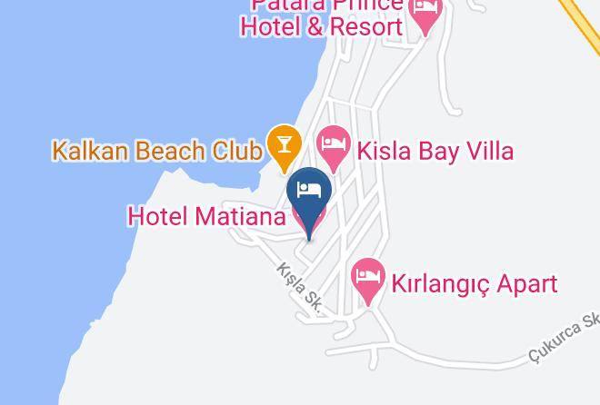 Kas - Hotel Matiana Maps