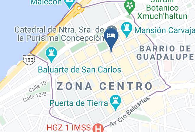 Campeche San Francisco De Campeche Centro - Hotel Maya Ah Kim Pech Maps