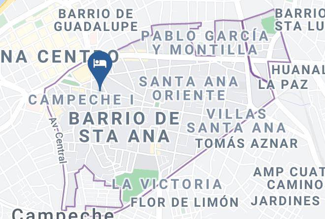 Campeche Barrio Santa Ana - Hotel Maya Becan Maps