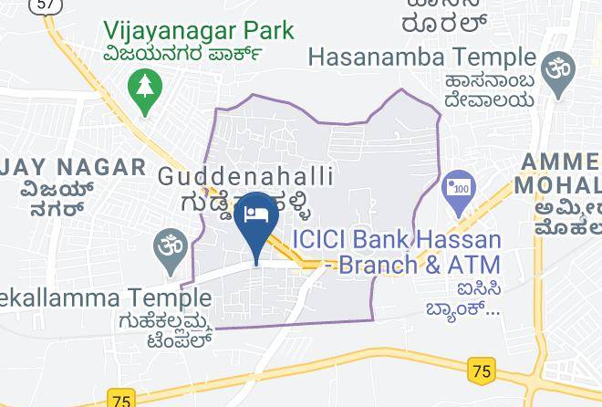 Hassan - Hotel Mayura International Maps