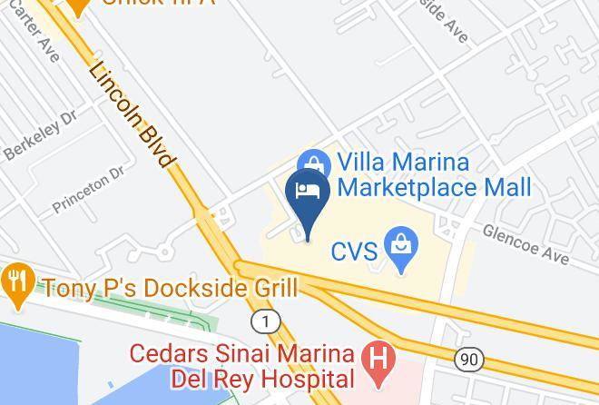 Los Angeles - Hotel Mdr Marina Del Rey A Doubletree By Hilton Maps