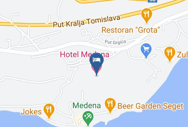 Donji Seget - Hotel Medena Maps