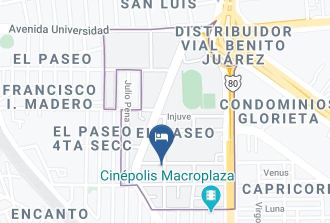 San Luis Potosi El Paseo 14 - Hotel Media Luna Maps