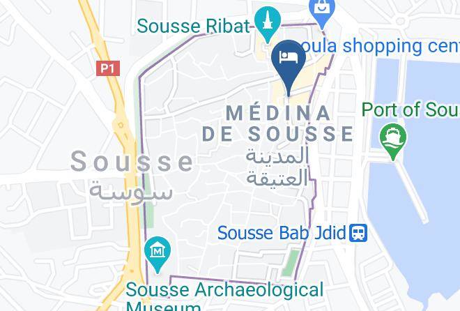 Tunisia - Hotel Medina Maps