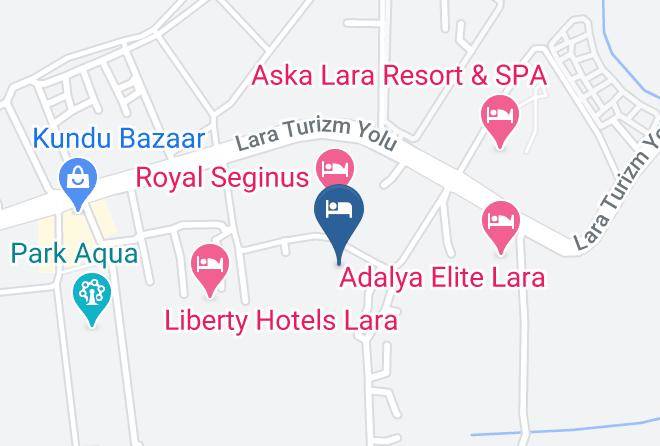 Melas Lara Hotel Map - Antalya - Aksu