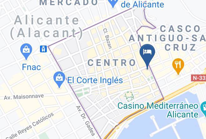 Alicante - Hotel Mendez Nunez Maps