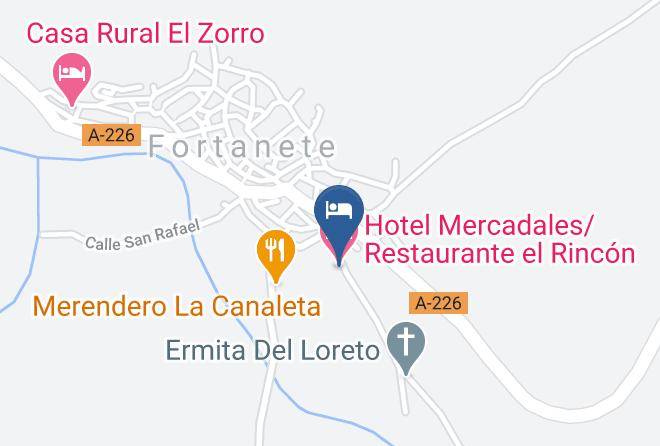 Teruel - Hotel Mercadales Restaurante El Rincon Maps