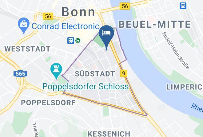 Bonn - Hotel Mercedes Garni & Appartements Maps