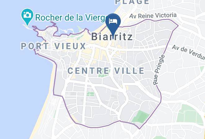 Pyrenees Atlantiques - Hotel Plaza Biarritz Plage Handwritten Collection Maps