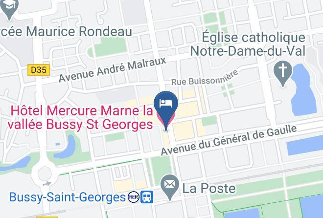 Seine Et Marne - Hotel Mercure Marne La Vallee Bussy St Georges Maps