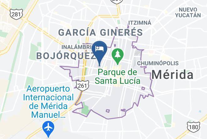 Merida - Hotel Merida Santiago Maps