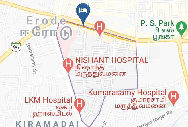 Erode - Hotel Merilin Maps