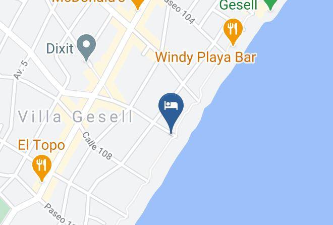 Villa Gesell - Hotel Merimar Maps