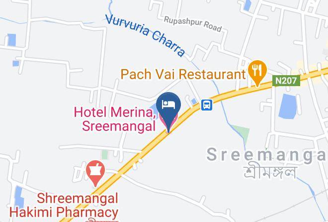 Chittagong - Hotel Merina Sreemangal Maps