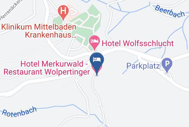 Baden Baden - Hotel Merkurwald Restaurant Wolpertinger Maps
