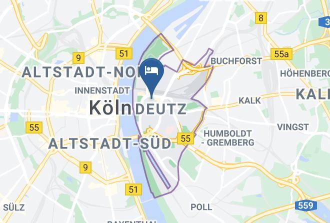 Cologne - Hotel Merlin Garni Maps