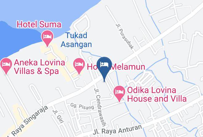 Buleleng Regency - Hotel Merpati Maps