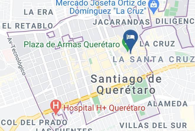 Santiago De Queretaro - Hotel Meson De Santa Rosa Maps