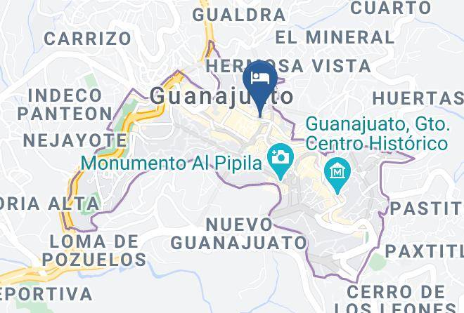 Guanajuato City Centre - Hotel Meson Pocitos Gto Maps