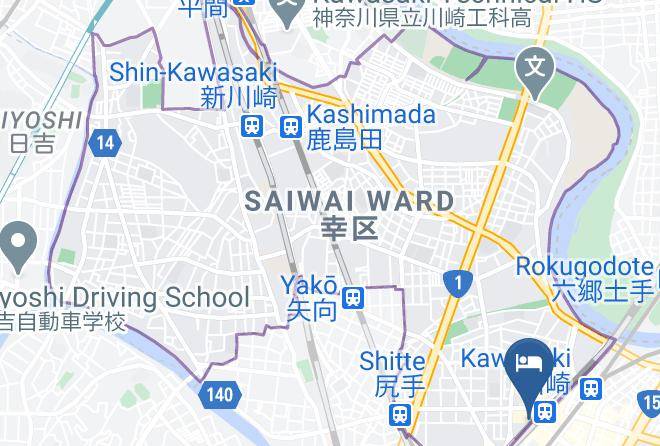 Kawasaki City Saiwai Ward - Hotel Metropolitan Kawasaki Maps