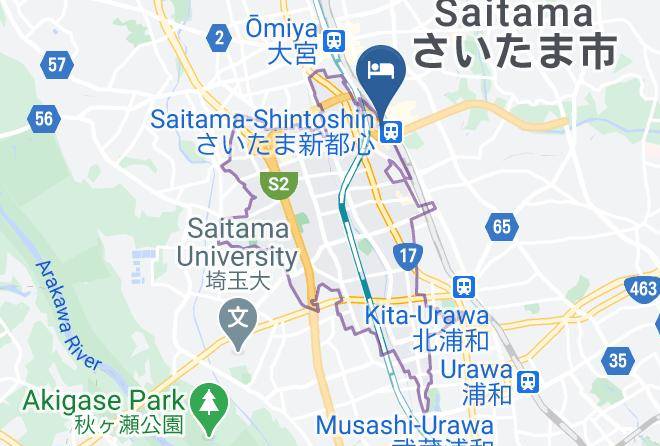Saitama City Chuo Ward - Hotel Metropolitan Saitama Shintoshin Maps