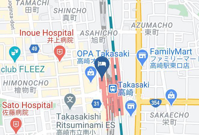 Hotel Metropolitan Takasaki Map - Gunma Pref - Takasaki City