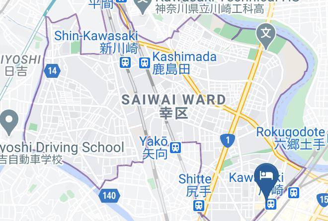 Kawasaki City Saiwai Ward - Hotel Mets Kawasaki Maps