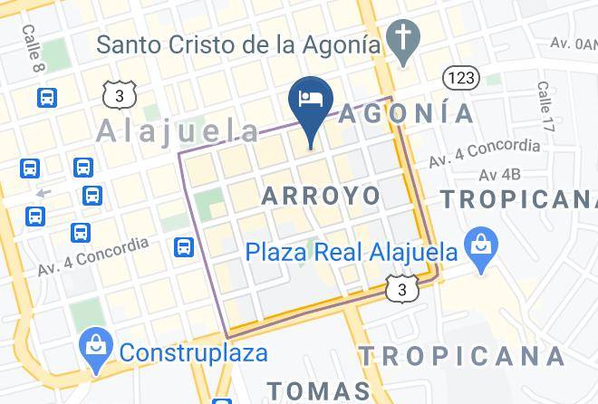 Alajuela - Hotel Mi Tierra Maps