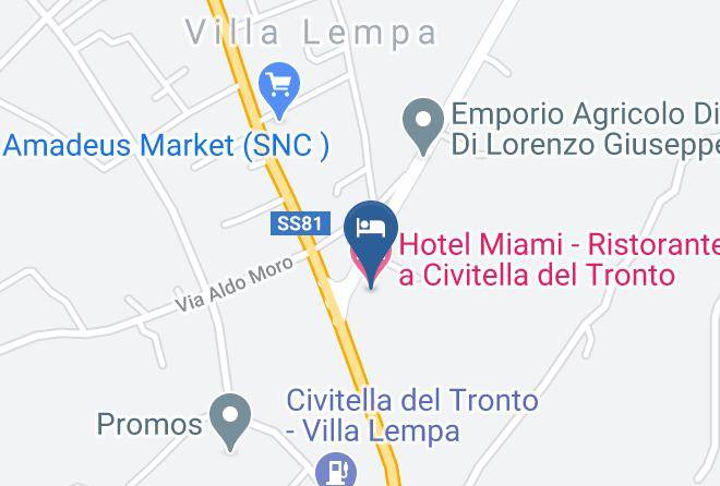 Teramo - Hotel Miami Ristorante A Civitella Del Tronto Maps