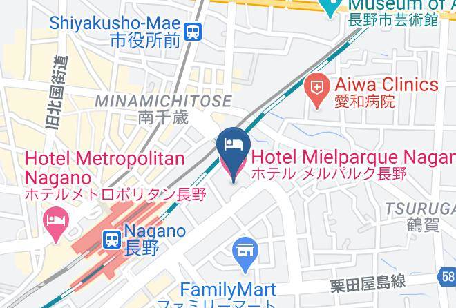 Nagano City - Hotel Mielparque Nagano Maps