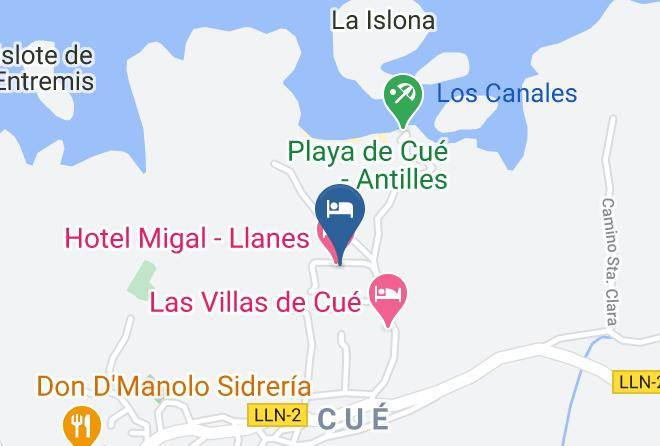 Asturias - Hotel Migal Playa De Cue Maps