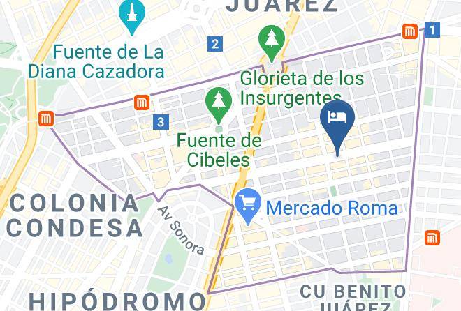 Cuauhtemoc - Hotel Milan Maps