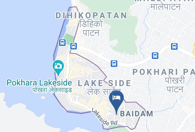 Pokhara - Hotel Milarepa Maps