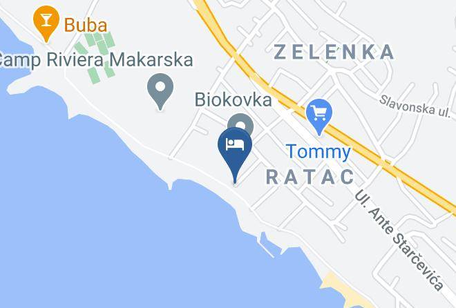 Makarska - Hotel Milenij Maps