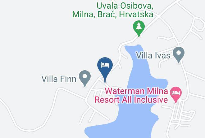 Hotel Milna Brac Map