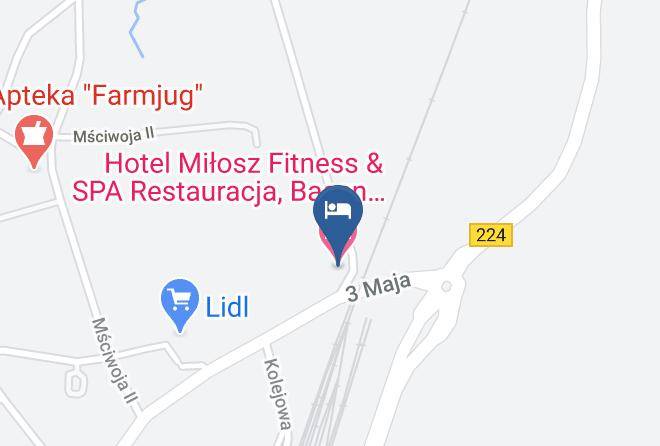 Kartuski - Hotel Milosz Fitness & Spa Restauracja Basen Silownia Sauna Painball Maps