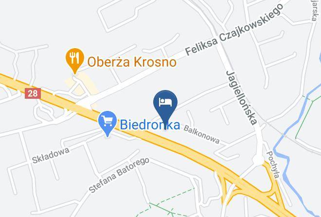 Krosno - Mily Hotel Maps