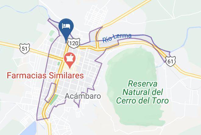 Acambaro - Hotel Mina Maps