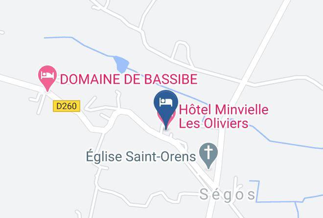 Hotel Minvielle Les Oliviers Map