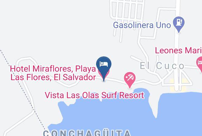 Chirilagua - Hotel Miraflores Playa Las Flores El Salvador Maps