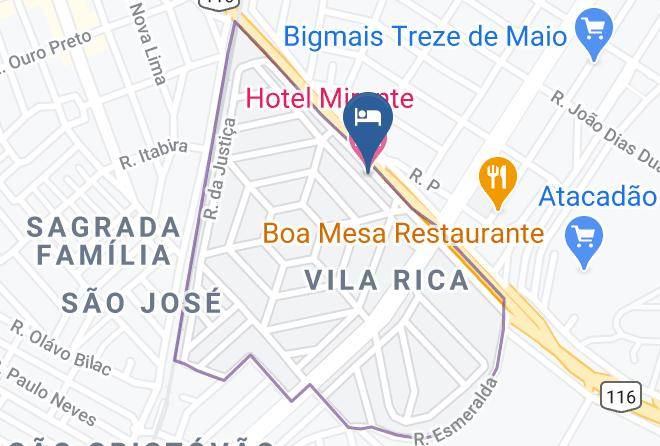 Governador Valadares - Hotel Mirante Maps