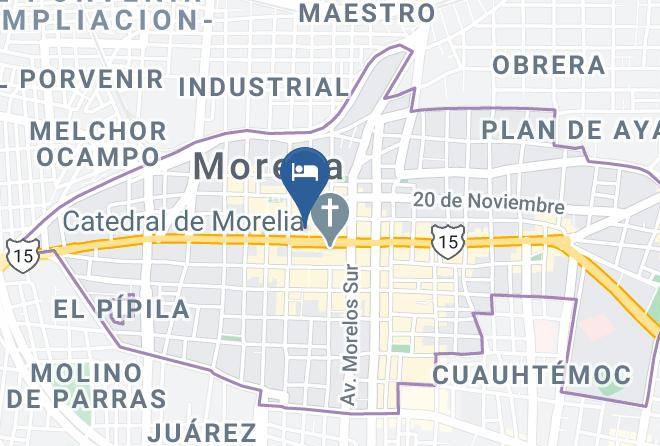 Morelia - Hotel Mision Catedral Morelia Maps